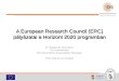 A European Research  Council  (ERC) pályázatai a Horizont 2020 programban