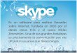 Comunicación  por texto desde usuario  Skype  a usuario  Skype  vía  Pc  e internet (sin coste)