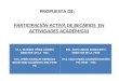 PROPUESTA DE:    PARTICIPACIÓN ACTIVA DE BECARIOS  EN ACTIVIDADES ACADÉMICAS