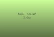 SQL – OLAP 2. óra