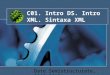 C01. Intro DS. Intro XML. Sintaxa XML