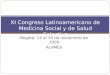 XI Congreso Latinoamericano de Medicina Social y de Salud Colectiva