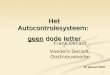 Het Autocontrolesysteem:  geen  dode letter