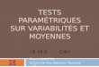 Tests paramétriques sur variabilités et moyennes