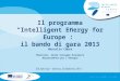 Il programma “Intelligent Energy for Europe”:  il bando di gara 2013