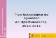 Plan Estratégico de Igualdad  de Oportunidades  2014-2016