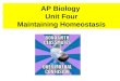 AP Biology  Unit Four Maintaining Homeostasis