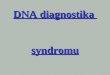 DNA diagnostika  syndromu