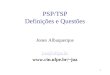 PSP/TSP Definições e Questões