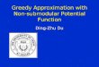 Greedy Approximation with Non- submodular  Potential Function
