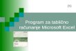 Program za tablično računanje Microsoft Excel