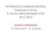 EMORRAGIA SUBARACNOIDEA Ospedale S.Anna S. Fermo della Battaglia (CO) 30.5.2013