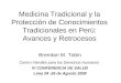 Medicina Tradicional y la Protección de Conocimientos Tradicionales en Perú: Avances y Retrocesos