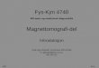 Fys-Kjm 4740 MR-teori og medisinsk diagnostikk Magnettomografi-del Introduksjon
