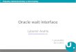 Oracle wait interface