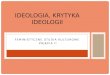 Ideologia, krytyka ideologii