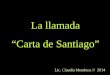 La llamada “Carta de Santiago”