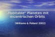 „Habitable“ Planeten mit exzentrischen Orbits
