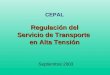 CEPAL Regulación del Servicio de Transporte  en Alta Tensión