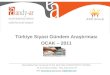 Türkiye Siyasi Gündem Araştırması OCAK – 2011