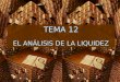 TEMA 12 EL ANÁLISIS DE LA LIQUIDEZ