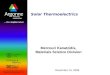 Solar Thermoelectrics