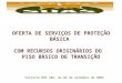 OFERTA DE SERVIÇOS DE PROTEÇÃO BÁSICA  COM RECURSOS ORIGINÁRIOS DO   PISO BÁSICO DE TRANSIÇÃO