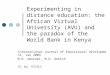 International Journal of Educational Development, Jan 2003 M.N. Amutabi, M.O. Oketch 輪講  by  コタロ＆鮒