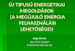 ÚJ TIPUSÚ ENERGETIKAI  MEGOLDÁSOK  (A MEGÚJULÓ ENERGIA FELHASZNÁLÁSI LEHETŐSÉGEI)