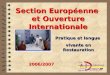 Section Européenne  et Ouverture Internationale