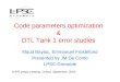 Code parameters optimization & DTL Tank 1 error studies