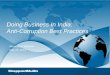 Doing Business In India:  Anti-Corruption Best Practices