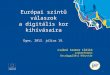 Európai szintű válaszok a digitális kor kihívásaira Eger, 2013. július 19