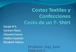 Costos Textiles y Confecciones Costo de un T-  Shirt