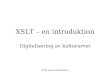 XSLT – en introduktion