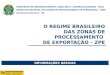 O REGIME BRASILEIRO DAS ZONAS  DE PROCESSAMENTO  DE  EXPORTAÇÃO  – ZPE