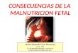 CONSECUENCIAS DE LA  MALNUTRICION FETAL