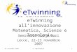 Il contributo di eTwinning all’innovazione Matematica, Scienze e Tecnologia
