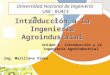 Introducción  a la Ingeniería Agroindustrial