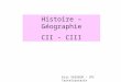 Histoire – Géographie CII - CIII