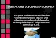 OBLIGACIONES LABORALES EN COLOMBIA