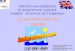 Sections européennes Enseignement conjoint Anglais - Sciences de l’ingénieur