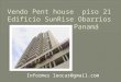 Vendo  Pent house   piso 21 Edificio  SunRise Obarrios Panamá