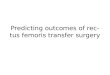 Predicting outcomes of rectus  femoris  transfer surgery