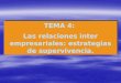 TEMA  4:  Las relaciones inter empresariales: estrategias  de supervivencia