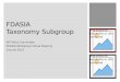 FDASIA  Taxonomy Subgroup