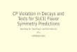 CP Violation in  Decays and Tests for SU(3) Flavor Symmetry Predictions