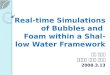 Real-time Simulations of Bubbles and  Foam within a Shallow Water Framework