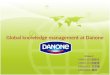 Global knowledge management at  Danone