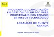 PROGRAMA DE CAPACITACIÓN EN GESTIÓN DEL RIESGO PARA INDUSTRIALES CON ÉNFASIS EN RIESGO TECNOLÓGICO